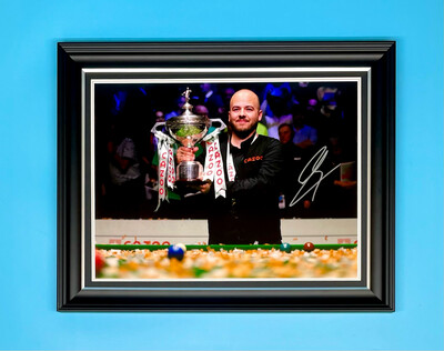 Luca Brecel Signed Photo In Luxury Handmade Wooden Frame With Photo Proof & AFTAL Member Certificate Of Authenticity Autograph Snooker Memorabilia Poster