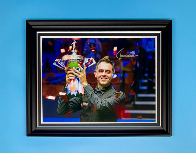Ronnie O’Sullivan Signed Photo In Luxury Handmade Wooden Frame & AFTAL Member Certificate Of Authenticity Autograph Snooker Memorabilia Champion Poster