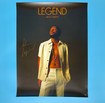John Legend Signed Poster & AFTAL Member Certificate Of Authenticity Autograph Music Memorabilia Photo