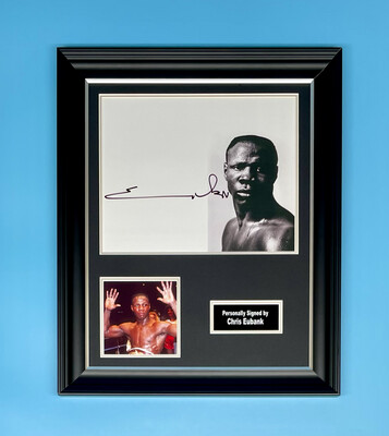 Chris Eubank Signed Photo In Luxury Handmade Wooden Frame & AFTAL Member Certificate Of Authenticity Autograph Sport Boxing Memorabilia Poster