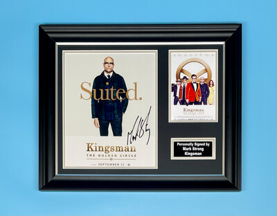 Mark Strong Signed Photo In Luxury Handmade Wooden Frame With Photo Proof & AFTAL Member Certificate Of Authenticity Autograph Movie Film TV Memorabilia Kingsman The Golden Circle Poster