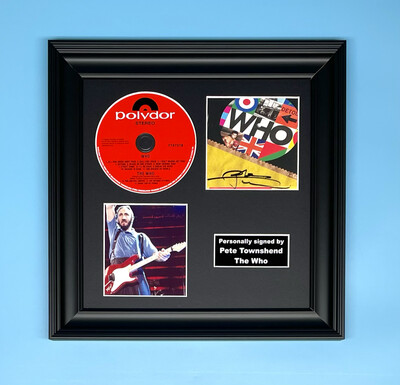 Pete Townshend Signed The Who Album Cover & CD In Luxury Handmade Wooden Frame & AFTAL Member Certificate Of Authenticity Autograph Rock Music Memorabilia Poster
