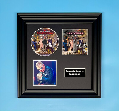 Madness Signed C’est La Vie Album Cover & CD In Luxury Handmade Wooden Frame & AFTAL Member Certificate Of Authenticity Autograph Pop Rock Music Memorabilia Poster Photo