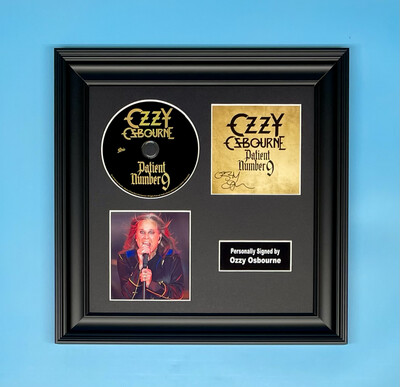 Ozzy Osbourne Signed Patient Number 9 Album Cover & CD In Luxury Handmade Wooden Frame & AFTAL Member Certificate Of Authenticity Autograph Rock Music Memorabilia Poster Photo