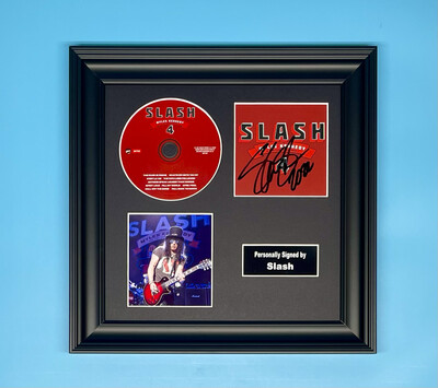 Slash Signed Photo & CD In Luxury Handmade Wooden Frame & AFTAL Member Certificate Of Authenticity Autograph Music Memorabilia Poster 4 Cover