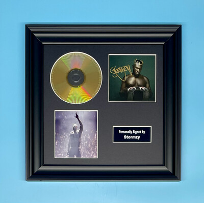 Stormzy Signed Photo & CD In Luxury Handmade Wooden Frame & AFTAL Member Certificate Of Authenticity Autograph Music Memorabilia Poster Heavy Is The Head Cover