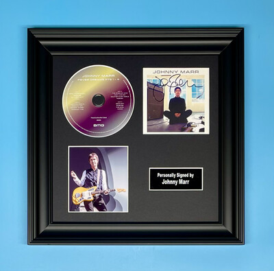 Johnny Marr Signed Photo & CD In Luxury Handmade Wooden Frame & AFTAL Member Certificate Of Authenticity Autograph Music Memorabilia Poster Fever Dreams Cover