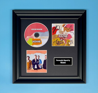 Keane Signed Photo & CD In Luxury Handmade Wooden Frame & AFTAL Member Certificate Of Authenticity Autograph Music Memorabilia Poster Cause And Effect Cover Tom Chaplin