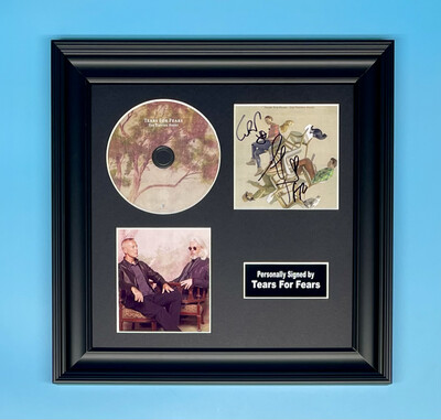 Tears For Fears Signed Photo & CD In Luxury Handmade Wooden Frame & AFTAL Member Certificate Of Authenticity Autograph Music Memorabilia Poster The Tipping Point Cover