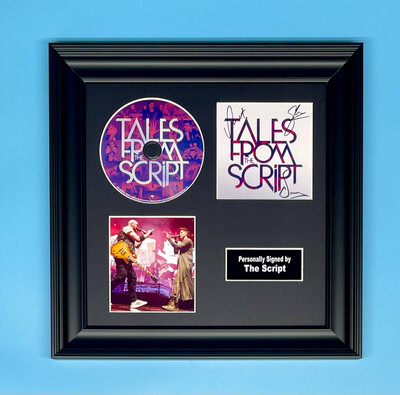 The Script Signed Photo & CD In Luxury Handmade Wooden Frame & AFTAL Member Certificate Of Authenticity Autograph Music Memorabilia Poster Tales From The Script Cover