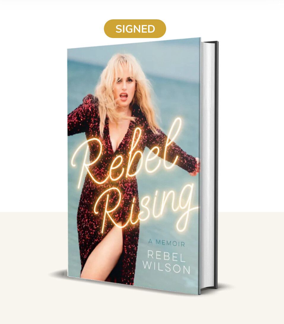 Rebel Wilson Hand Signed First Edition Hardback Hardcover Book Rebel Rising A Memoir 2024 Bridesmaids, Pitch Perfect