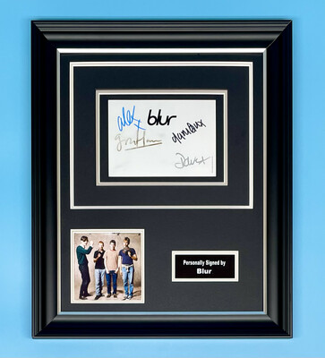 Blur Signed Photo In Luxury Handmade Wooden Frame & CD With AFTAL Member Certificate Of Authenticity Autograph Music Memorabilia Poster