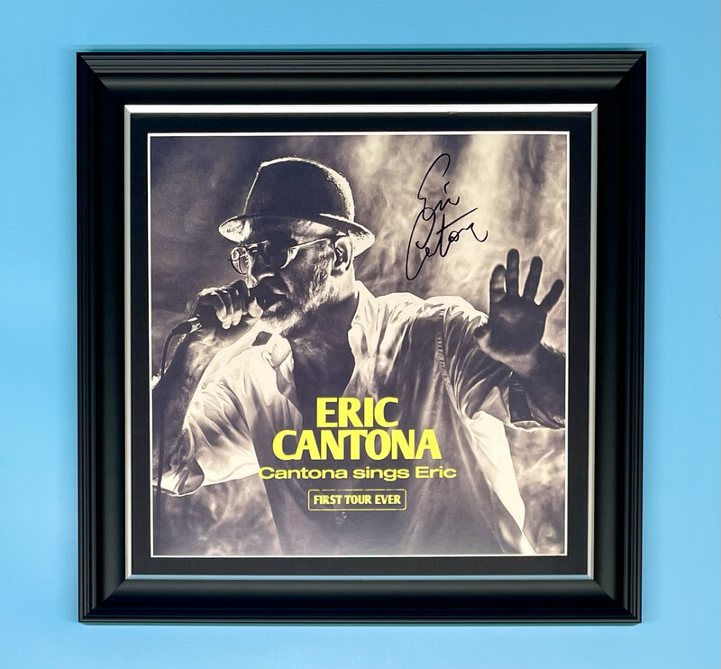 Eric Cantona Signed Photo In Luxury Handmade Wooden Frame & Vinyl Record With AFTAL Member Certificate Of Authenticity Autograph Music Football Soccer Memorabilia Poster Cantona Sings Eric