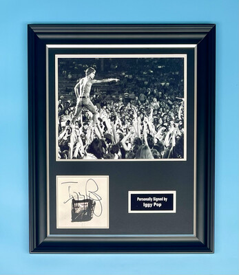 Iggy Pop Signed Photo In Luxury Handmade Wooden Frame & AFTAL Member Certificate Of Authenticity Autograph Music Memorabilia Poster Every Loser Cover