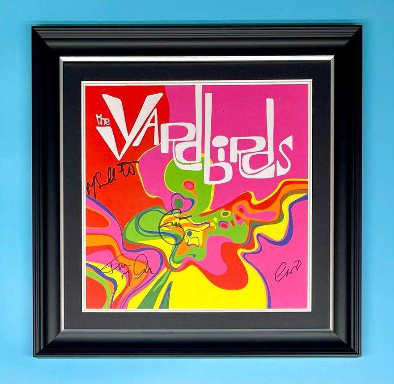 The Yardbirds Eric Clapton Signed Photo In Luxury Handmade Wooden Frame With Vinyl Record & AFTAL Member Certificate Of Authenticity Autograph Music Memorabilia Poster