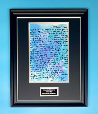James Bay Signed Photo In Luxury Handmade Wooden Frame & AFTAL Member Certificate Of Authenticity Autograph Music Memorabilia Poster Hold Back The River Lyrics Sheet