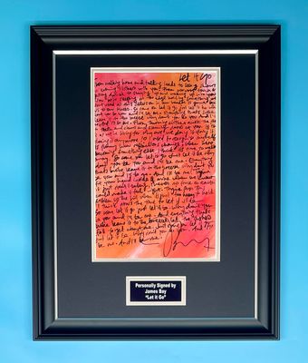 James Bay Signed Photo In Luxury Handmade Wooden Frame & AFTAL Member Certificate Of Authenticity Autograph Music Memorabilia Poster Let It Go Lyrics Sheet