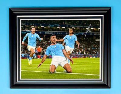 Rodri Signed Photo In Luxury Handmade Wooden Frame & AFTAL Member Certificate Of Authenticity Autograph Football Soccer Memorabilia Manchester City Poster