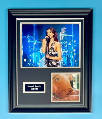 Dua Lipa Signed Photo In Luxury Handmade Wooden Frame & AFTAL Member Certificate Of Authenticity Autograph Music Memorabilia Poster Radical Optimism Dua Lipa Signed Photo In Luxury Handmade Wooden Frame & AFTAL Member Certificate Of Authenticity Autograph Music Memorabilia Poster Radical Optimism