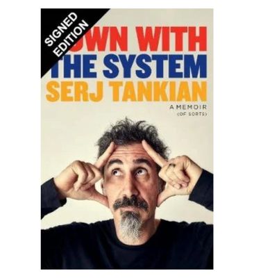 Serj Tankian Down With The System - A Memoir - Hand Signed Hardcover First Edition Book System Of A Down Music Autographed Memorabilia COA AFTAL