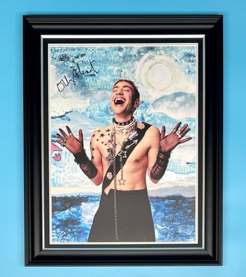 Olly Alexander Signed Photo In Luxury Handmade Wooden Frame & AFTAL Member Certificate Of Authenticity Autograph Music Memorabilia Eurovision Poster