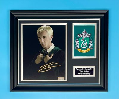 Tom Felton Signed Photo In Luxury Handmade Wooden Frame & AFTAL Member Certificate Of Authenticity Autograph Movie Film TV Memorabilia Harry Potter Poster Draco Malfoy