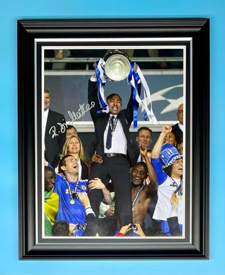Roberto Di Matteo Signed Photo In Luxury Handmade Wooden Frame & AFTAL Member Certificate Of Authenticity Autograph Football Soccer Memorabilia Chelsea Poster Champions League