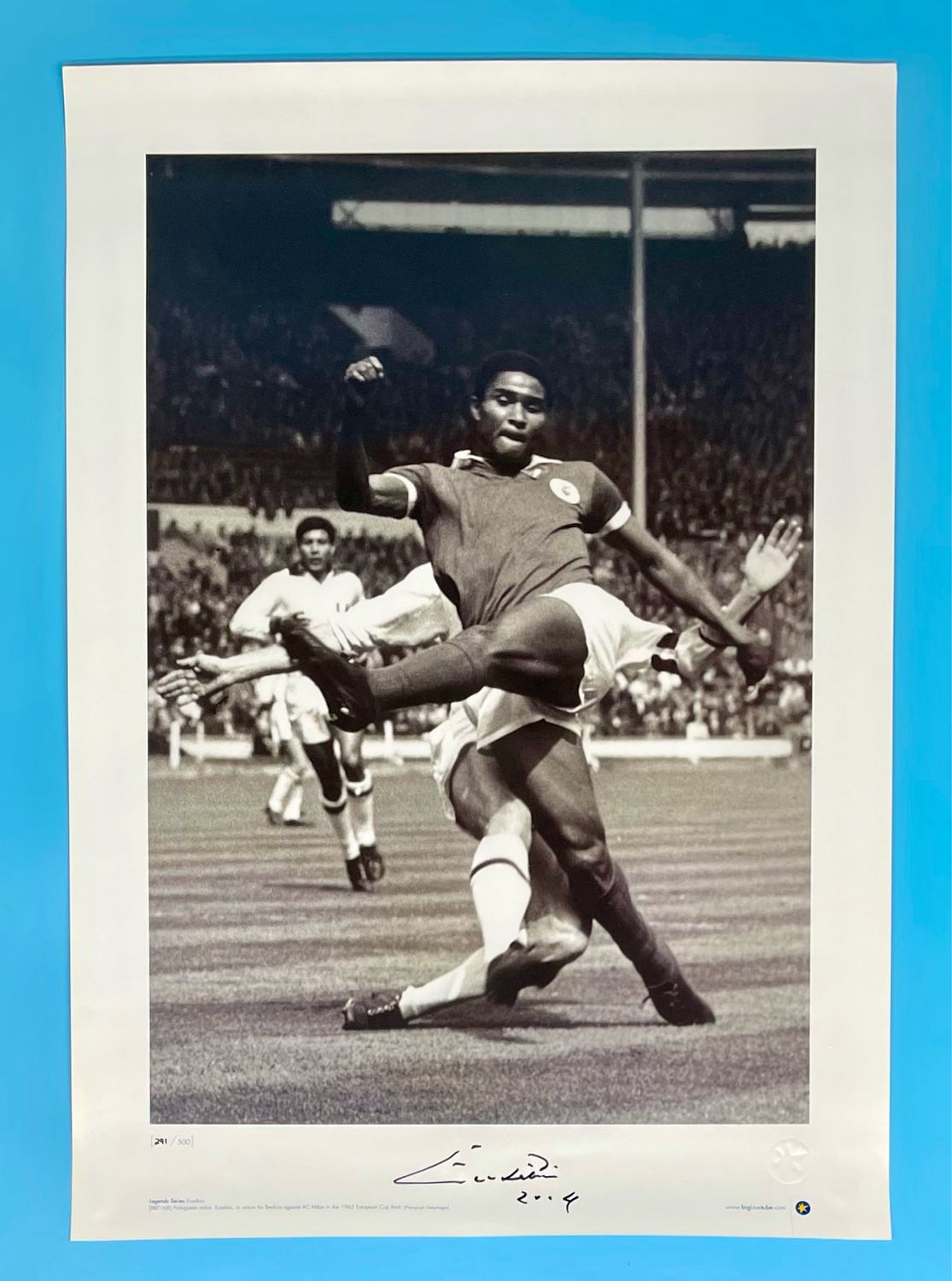 Eusebio Signed Limited Edition Poster & AFTAL Member Certificate Of Authenticity Autograph Football Soccer Memorabilia Benfica Photo