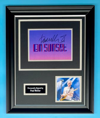 Paul Weller Signed Photo In Luxury Handmade Wooden Frame & AFTAL Member Certificate Of Authenticity Autograph Music Memorabilia On Sunset Poster The Jam