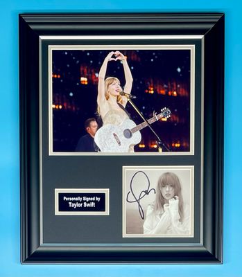 Taylor Swift Signed Photo In Luxury Handmade Wooden Frame & AFTAL Member Certificate Of Authenticity Autograph Music Memorabilia Poster The Tortured Poets Department