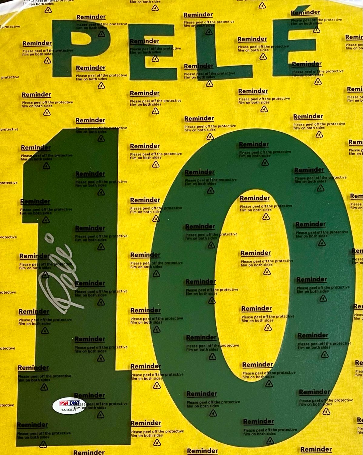 Maillot football certifié pelé Brésil authenticité PSA collector