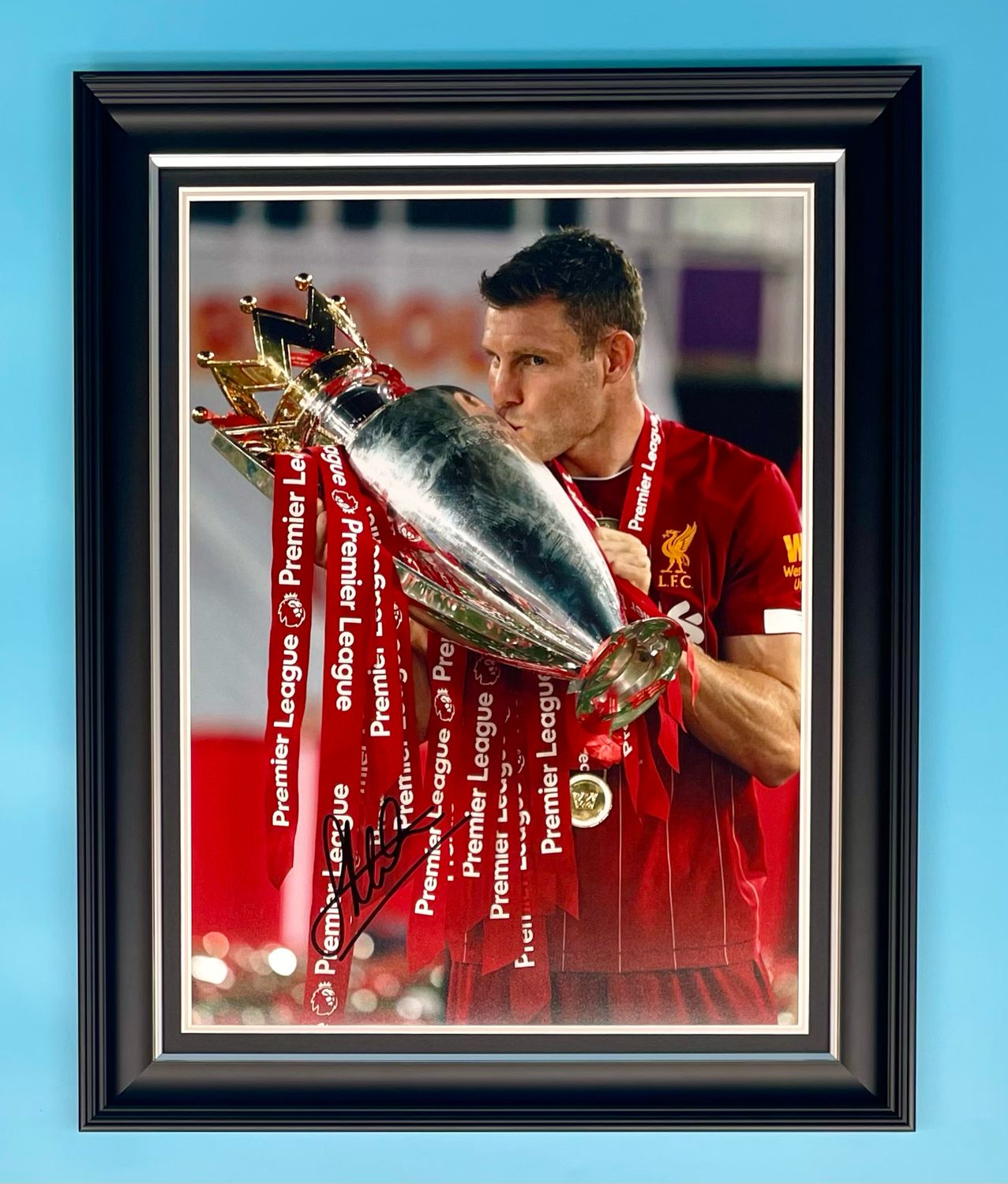 James Milner Signed Photo In Luxury Handmade Wooden Frame & AFTAL Member Certificate Of Authenticity Autograph Football Soccer Memorabilia Liverpool Poster