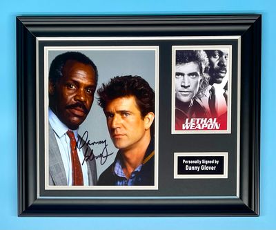 Danny Glover Signed Photo In Luxury Handmade Wooden Frame & AFTAL Member Certificate Of Authenticity Autograph Movie Film TV Memorabilia Lethal Weapon Poster