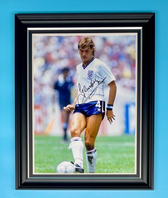 Glenn Hoddle Signed Photo In Luxury Handmade Wooden Frame & AFTAL Member Certificate Of Authenticity Autograph Football Soccer Memorabilia England Poster