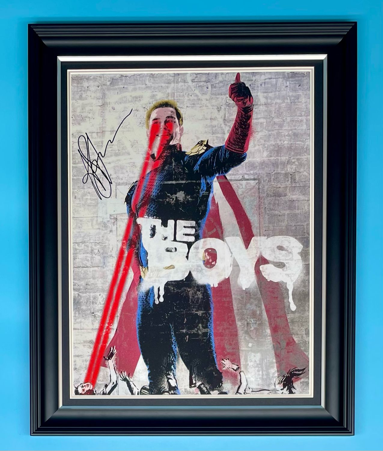 Antony Starr Signed Photo In Luxury Handmade Wooden Frame & AFTAL Member Certificate Of Authenticity Autograph Movie Film TV Memorabilia The Boys Poster Homelander
