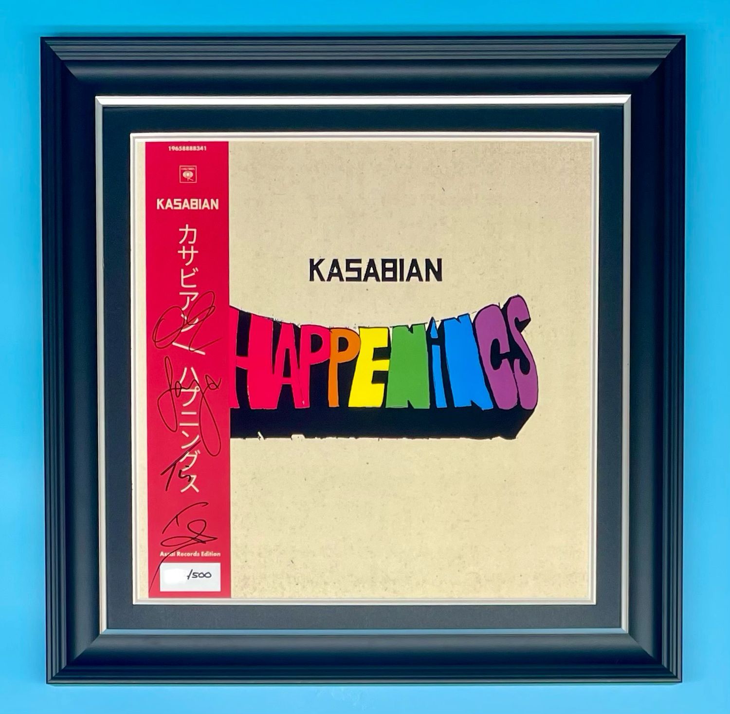 Kasabian Signed Photo In Luxury Handmade Wooden Frame & AFTAL Member Certificate Of Authenticity Music Memorabilia Autograph Happenings Limited Edition Poster