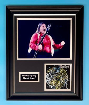 Meat Loaf Signed Photo In Luxury Handmade Wooden Frame & AFTAL Member Certificate Of Authenticity Music Memorabilia Autograph Poster