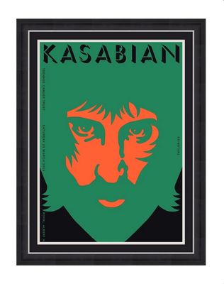 SIGNED KASABIAN - Serge Pizzorno - Limited Edition Artwork In Luxury Handmade Wooden Frame & Certificate Of Authenticity Music Memorabilia Autograph Poster