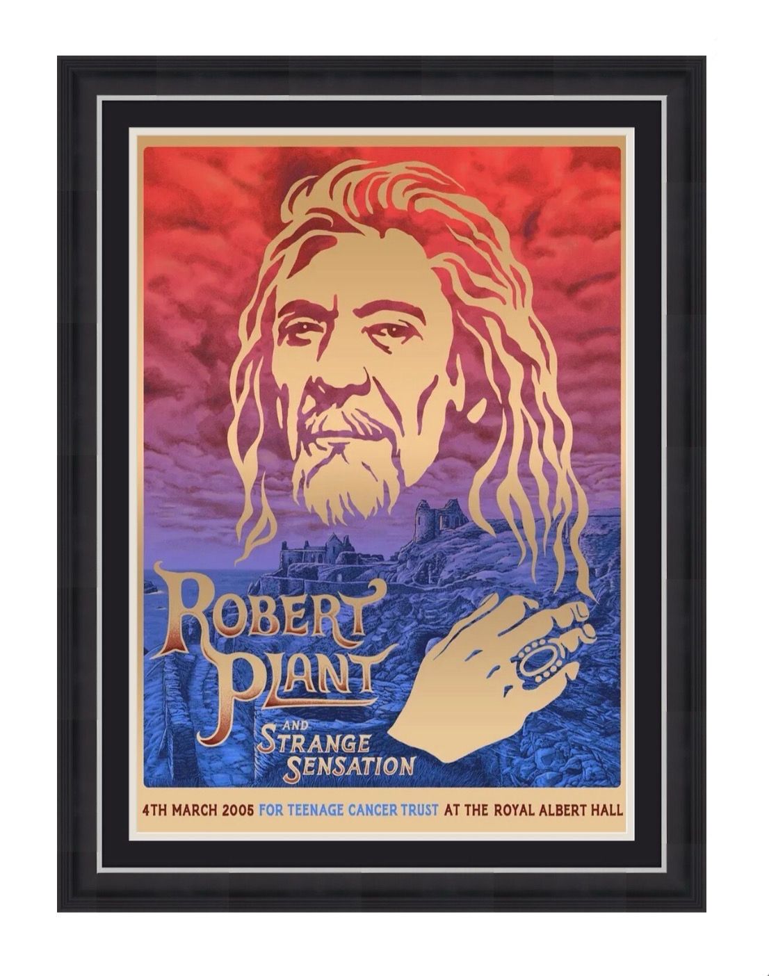Robert Plant Limited Edition # 5/100 Hand Signed Autographed Teenage Cancer Trust Event Poster Print 18” X 24” Led Zeppelin Music Memorabilia COA AFTAL