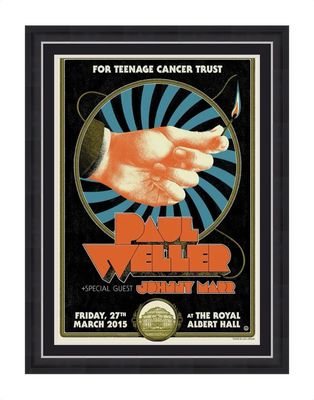 SIGNED - PAUL WELLER - Limited Edition Artwork In Luxury Handmade Wooden Frame & AFTAL Member Certificate Of Authenticity Music Memorabilia Autograph Poster