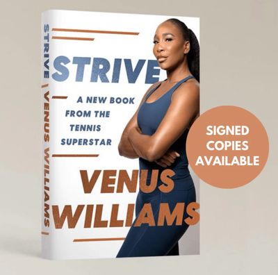 SIGNED Venus Williams Strive: 8 Steps to Train for Success Hand signed First Edition Hardback Hardcover Tennis Sport Memorabilia Book COA AFTAL