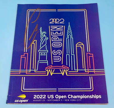 Carlos Alcaraz Signed 2022 US Open Magazine & AFTAL Member Certificate Of Authenticity Tennis Memorabilia Autograph Photo Poster