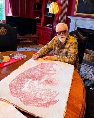 PRE-ORDER - ROGER TAYLOR (Queen) - HAND SIGNED - Song Lyric Portrait Signed Art Print (Unframed) & AFTAL Member Certificate Of Authenticity Autographed Music Memorabilia