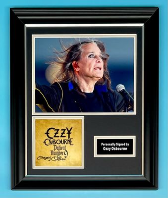 Ozzy Osbourne Signed Photo In Luxury Handmade Wooden Frame & AFTAL Member Certificate Of Authenticity Music Memorabilia Autograph Patient Number 9 Poster