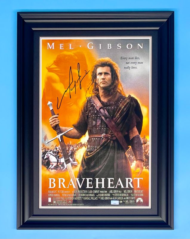 Mel Gibson Signed Photo In Luxury Handmade Wooden Frame With Beckett Verification & AFTAL Member Certificate Of Authenticity Braveheart Poster Autograph Movie Film TV Memorabilia