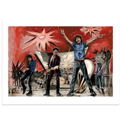 Ronnie Wood Hand Signed Limited Edition Rolling Stones Artwork - Big Bang IV - Collectors Series - Beckett Verified Certification BAS (Supplied Unframed)