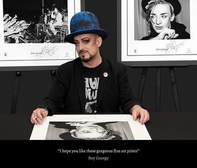 Boy George Hand Signed Limited Edition Fine Art Print (Unframed) Limited & Numbered & Official Certificate of Authenticity - Autographed Music Memorabilia AFTAL