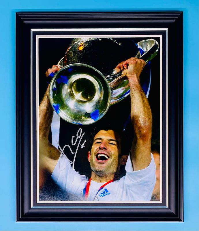 Luis Figo Signed Photo In Luxury Handmade Wooden Frame & AFTAL Member Certificate Of Authenticity Real Madrid Poster Football Soccer Memorabilia Autograph