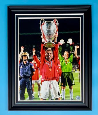 Nicky Butt Signed Photo In Luxury Handmade Wooden Frame & AFTAL Member Certificate Of Authenticity Manchester United Poster Football Soccer Memorabilia Autograph