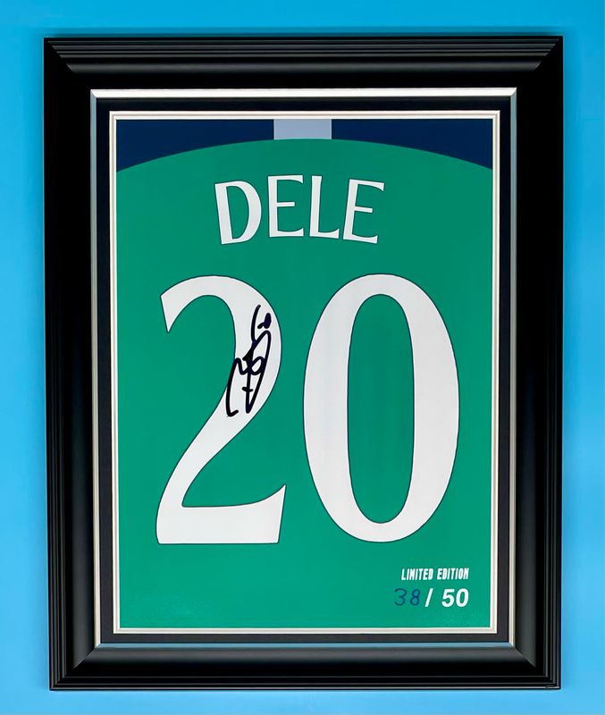 Dele Alli Signed Photo In Luxury Handmade Wooden Frame & AFTAL Member Certificate Of Authenticity Tottenham Spurs Poster Football Soccer Memorabilia Autograph